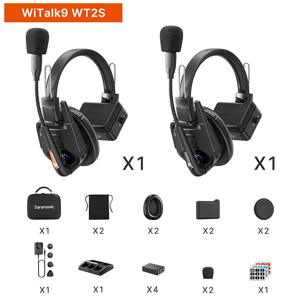 WiTalk9 SE Full-Duplex Wireless Intercom Headset System 1