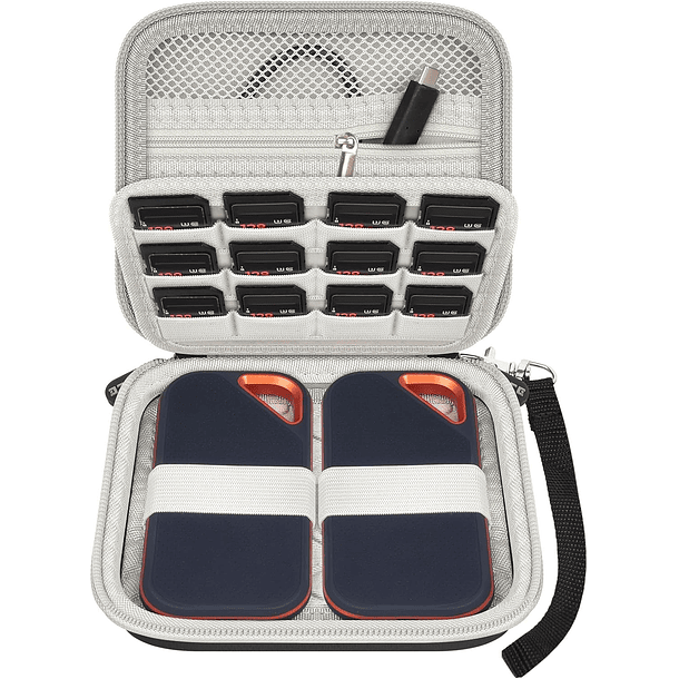 Estuche de transporte compatible con SanDisk 1TB 2TB 4TB 500GB 8TB para SanDisk Extreme PRO SSD 1