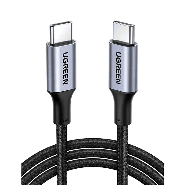 UGREEN cable USB-C/USB-C 3.1 DATAPOWER 100W MAX 1mts reforzado black US300 1