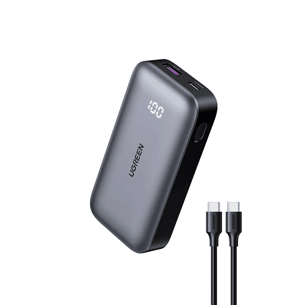 UGREEN Bateria Portátil 10.000Mah Mini/pantalla QUICK CHARGING 30W GRIS PB502 2