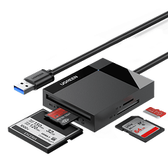 UGREEN Lector 4en1 Multi-Tarjeta de memoria USB-A 3.0 (SD/MICROSD/CF/MS) 50cm CR125