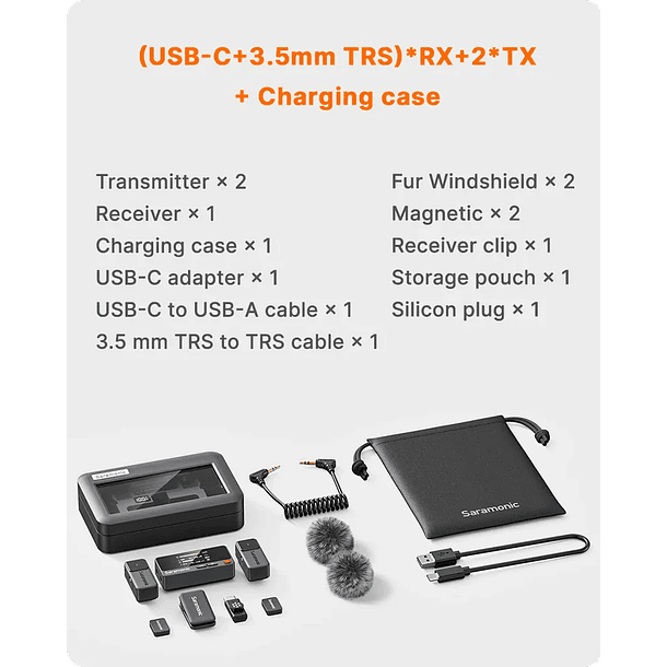 Saramonic Air Sistema de Micrófonos Inalámbricos para 2 personas (2,4 GHz) 10