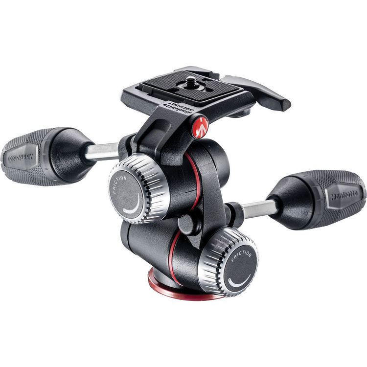 Manfrotto XPRO de 3 vías, cabezal de panorámica e inclinación