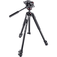 Trípode de tres secciones Manfrotto 190X3 con cabezal fluido MHXPRO-2W