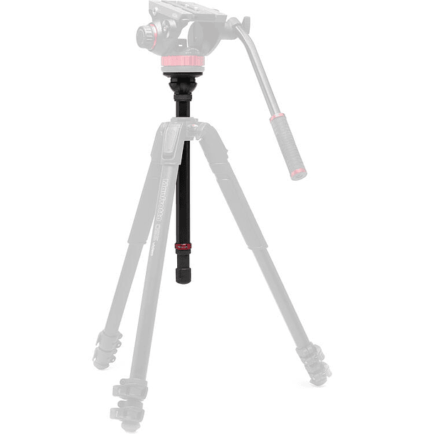 Kit de trípode de vídeo de aluminio de 3 secciones Manfrotto con cabezal fluido 3