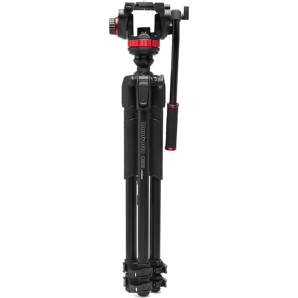Kit de trípode de vídeo de aluminio de 3 secciones Manfrotto con cabezal fluido 5