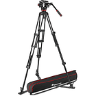 Kit Video Manfrotto Cabezal 504HDX + trípode Alu Twin, Ground Spreader  1