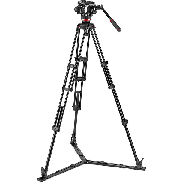 Kit Video Manfrotto Cabezal 504HDX + trípode Alu Twin, Ground Spreader  5