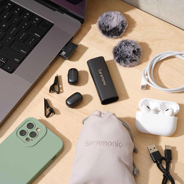 Saramonic AIR-SE-01 Ultra-Mini Sistema de Microfonos para 2 personas USB-C (2.4 GHz) 20