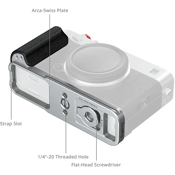 Grip SmallRig L-Shape para FUJI X-E5 - Silver 2