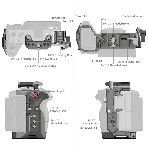 Cage SmallRig HawkLock Kit para Sony FX3 & FX30 6