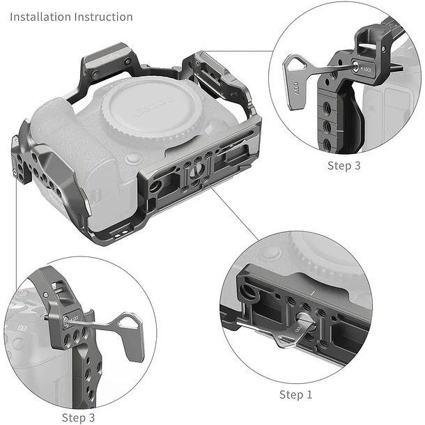 Cage SmallRig HawkLock QR para Canon EOS R5 Mark II 2