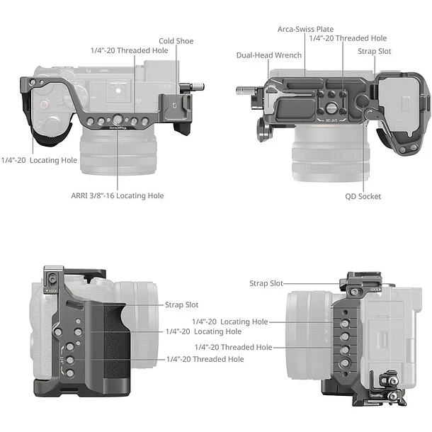 Cage SmallRig HawkLock QR para Sony a7C II & a7CR 4