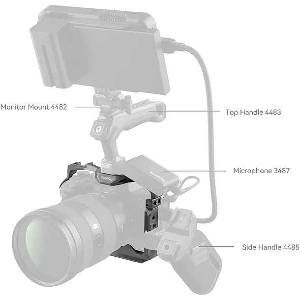 Cage SmallRig HawkLock para Sony A7Rv | A7iv | A7Siii | A1 | A7Riv 7