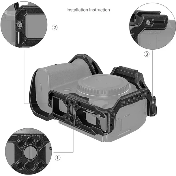 Cage SmallRig Black Mamba para Canon EOS R5 C, R5 y R6 4