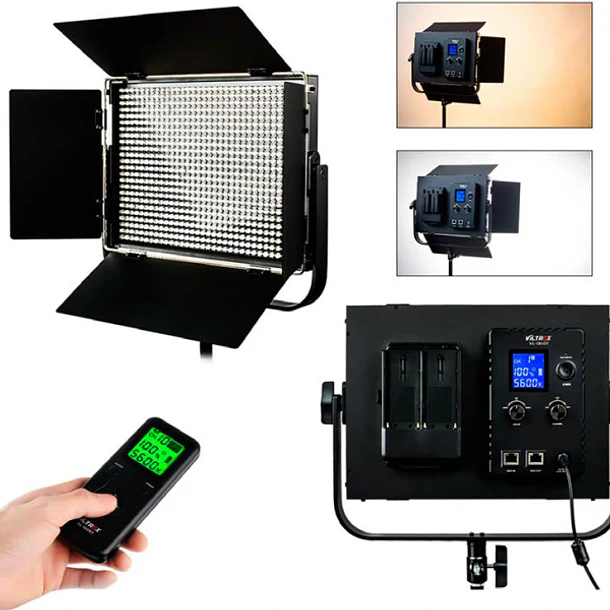 Kit Luz Estudio 2 Paneles LED bicolor Viltrox VL-D60T  2
