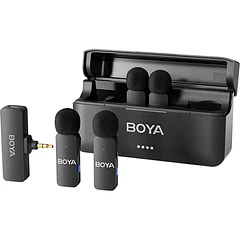 Boya BY-V4 4 Micrófonos Inalámbricos Conector 3,5mm Para Cámaras
