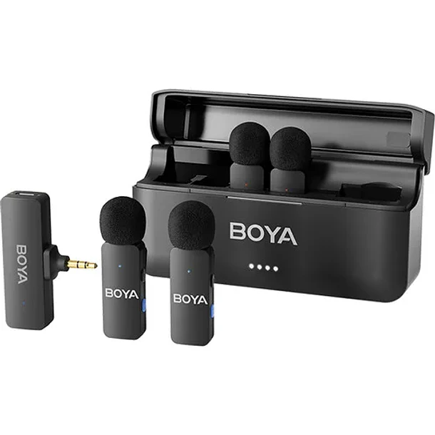 Boya BY-V4 4 Micrófonos Inalámbricos Conector 3,5mm Para Cámaras 1