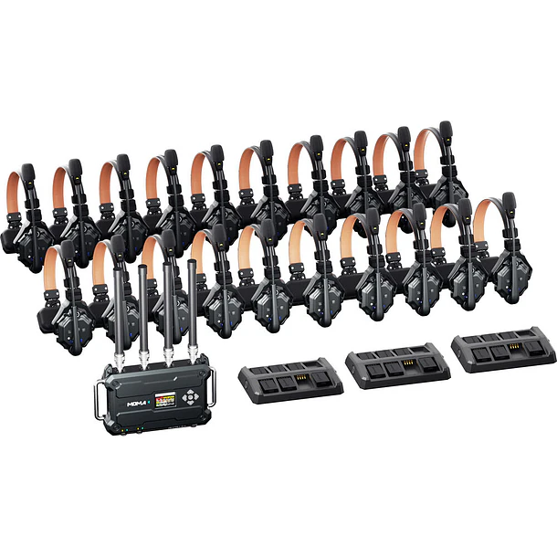 Hollyland Solidcom C1 Pro Roaming Hub 20S Full-Duplex Wireless Intercom System with 20 Single-Ear Headsets (V-Mount, 1.9 GHz) 1
