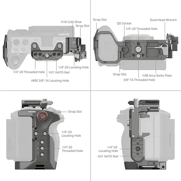 Cage SmallRig HawkLock Advanced para Sony FX3 & FX30 3