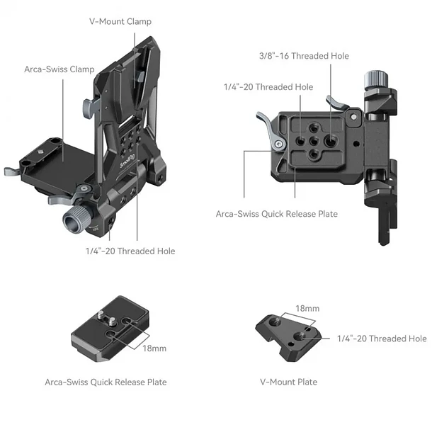 Placa Compacta SmallRig para Batería V-Mount 4