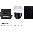 Ulanzi 40W PRO L023 Led Ultra Compacto y Potente Con Reflector, Difusor y Fuente de Poder L075 3