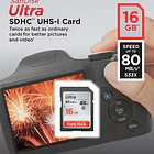 Tarjeta de memoria SanDisk Ultra 16GB SDHC Clase 10 UHS-I 3