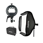 Godox Softbox 60×60 + Adaptador Bowens Para Flash Cabeza Rectangular y Redonda 1