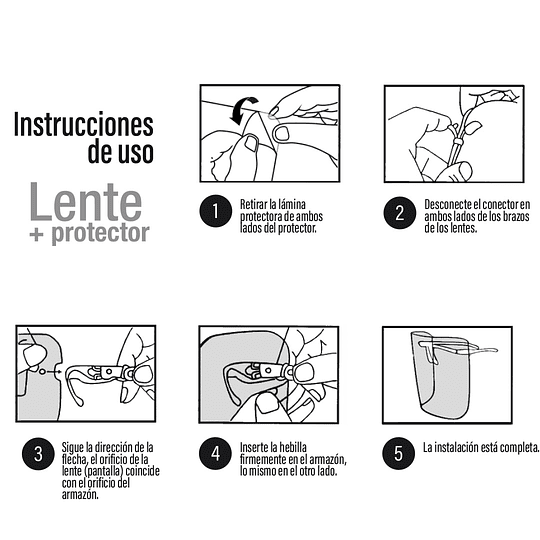 Lente + Protector - 50 unidades