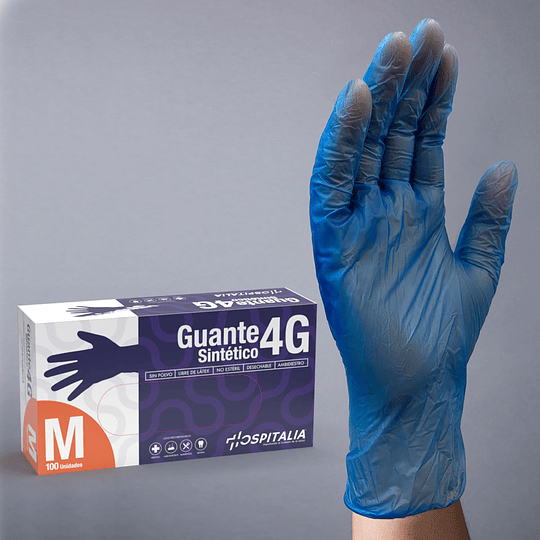 Caja guantes Vinilo Azul