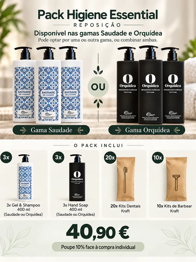 PACK HIGIENE ESSENTIAL REPOSIÇÃO 1