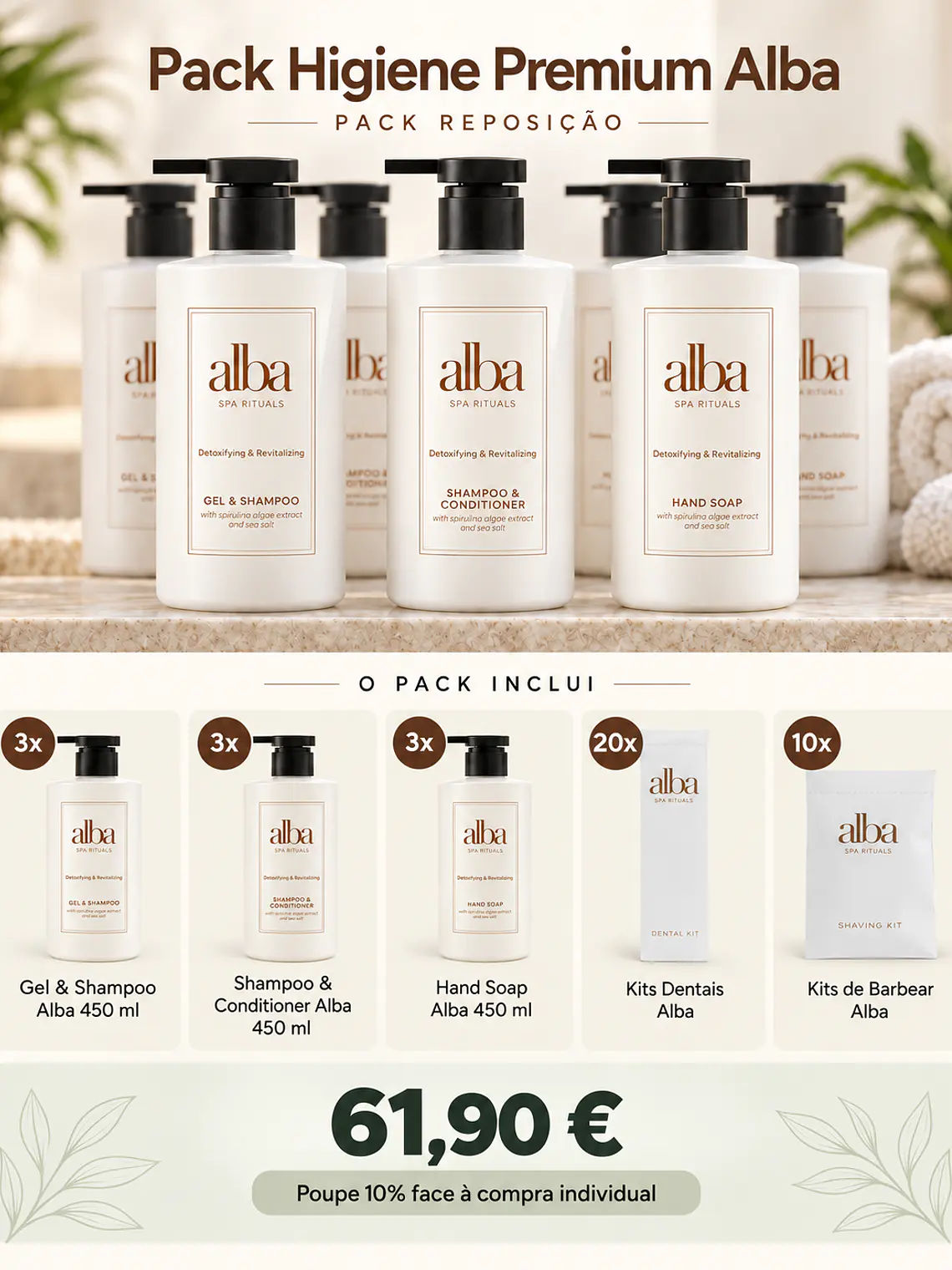 PACK HIGIENE PREMIUM ALBA REPOSIÇÃO 1