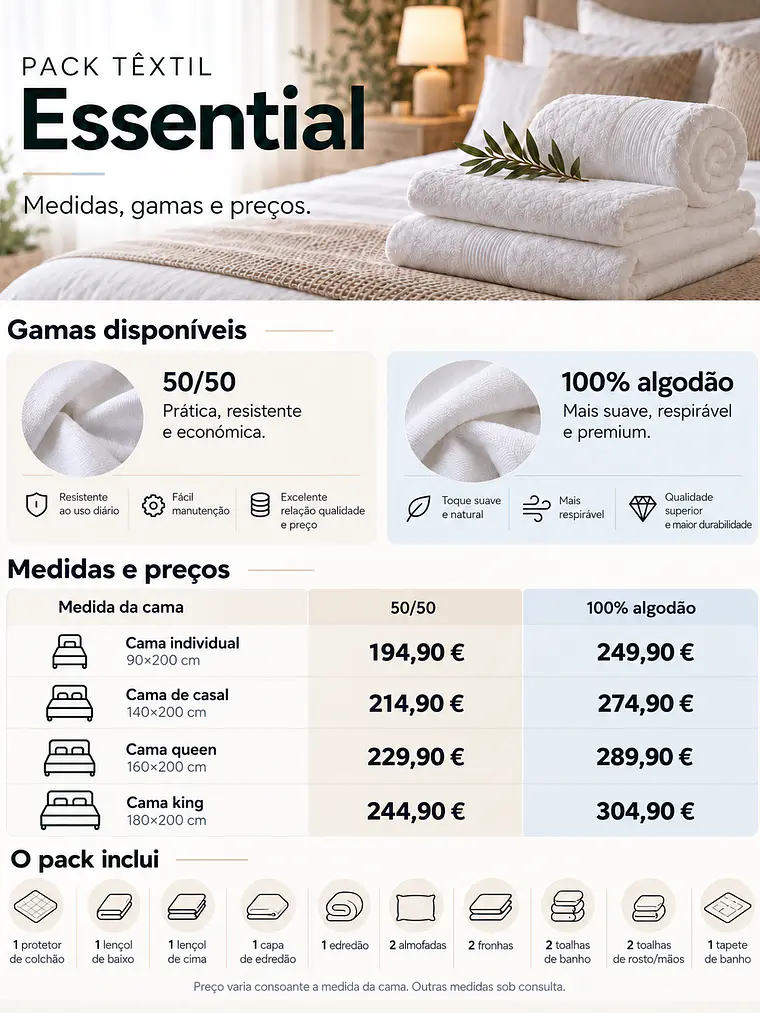 PACK TÊXTIL ESSENTIAL 3