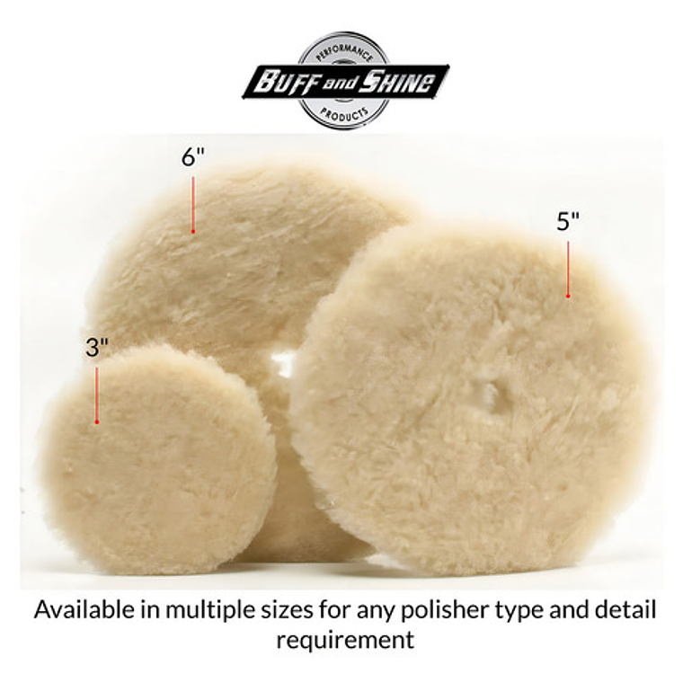 Buff N Shine Almohadilla De Corte Agresiva De Lana Uro-wool De 5 Pulgadas 4