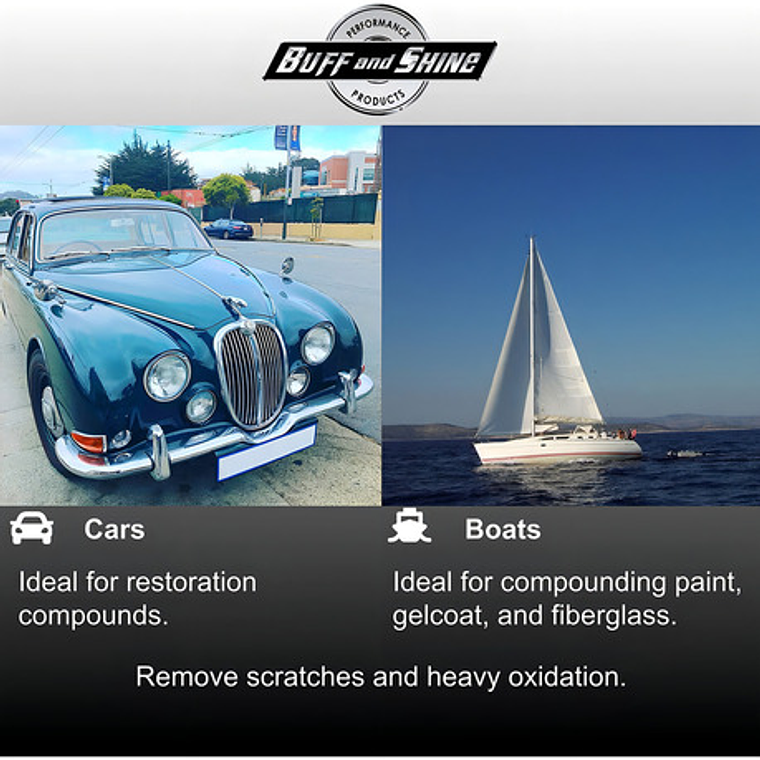 Buff N Shine Almohadilla De Corte Agresiva De Lana Uro-wool De 5 Pulgadas 6