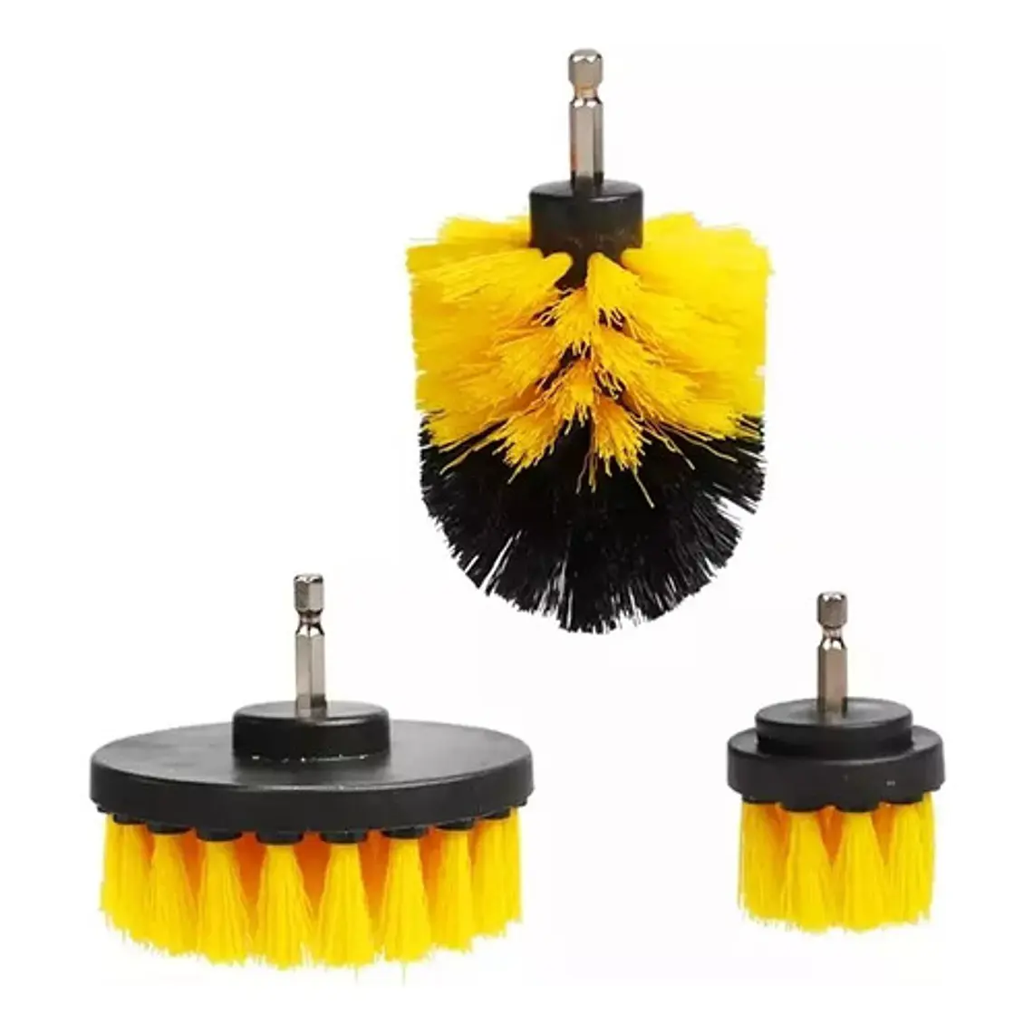 Set De Cepillos Para Taladro (limpieza De Tapiz) 3 Unidades 1