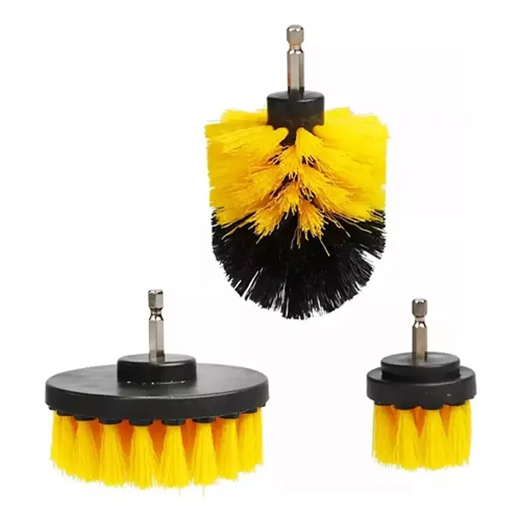 Set De Cepillos Para Taladro (limpieza De Tapiz) 3 Unidades 1