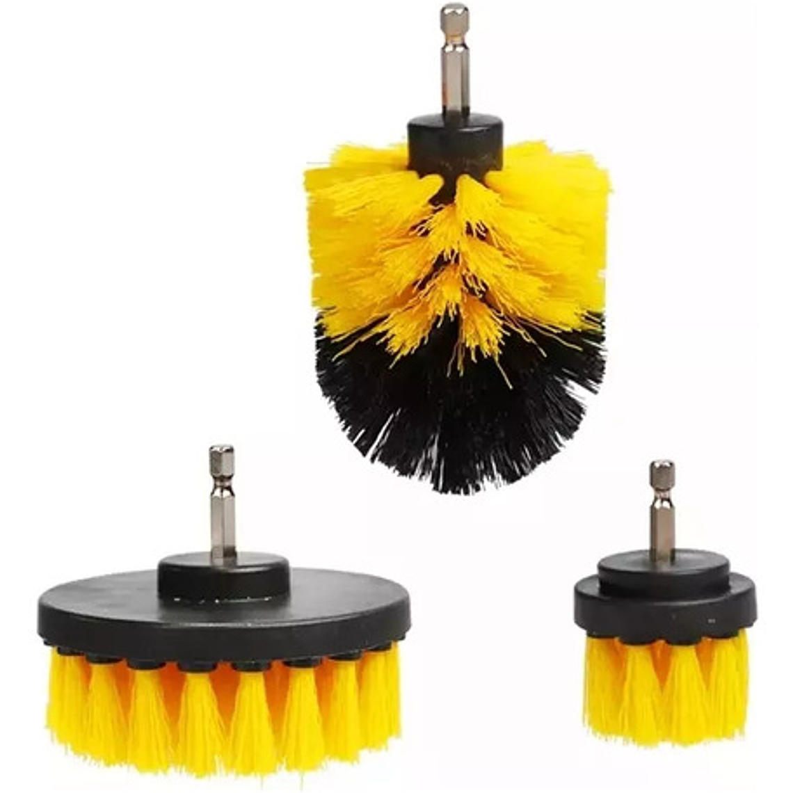 Set De Cepillos Para Taladro (limpieza De Tapiz) 3 Unidades 1