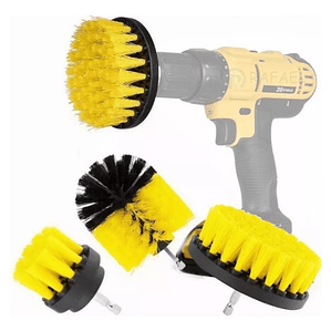 Set De Cepillos Para Taladro (limpieza De Tapiz) 3 Unidades