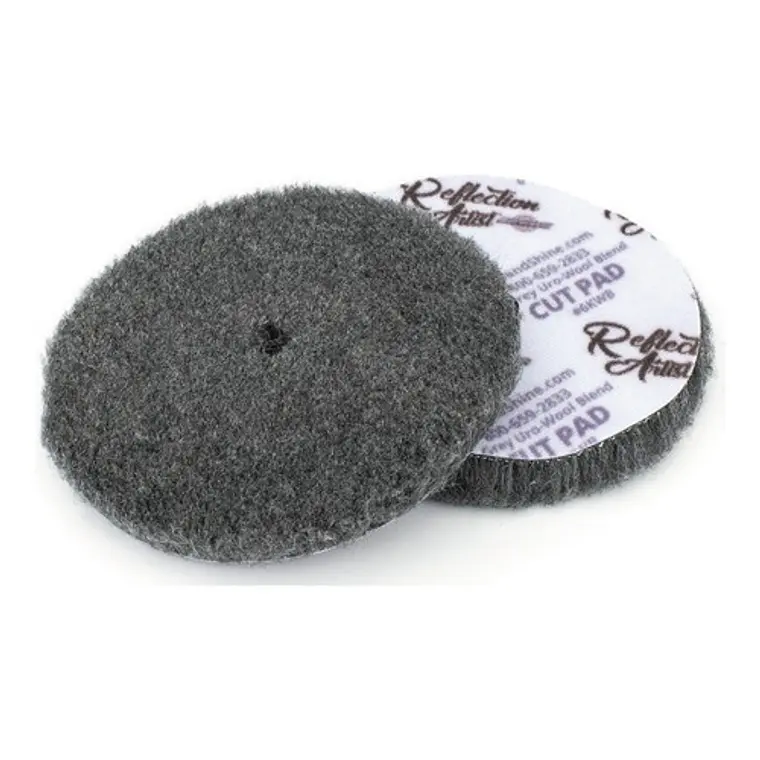 Pad De Lana Negra Corte Medio Buff And Shine 6 PuLG 1