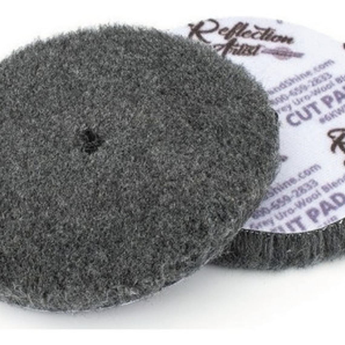 Pad De Lana Negra Corte Medio Buff And Shine 6 PuLG 1