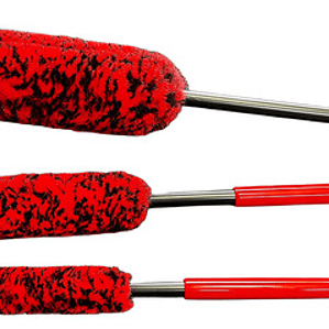 Set De Cepillos De Microfibra Para Llantas 3 Unidades