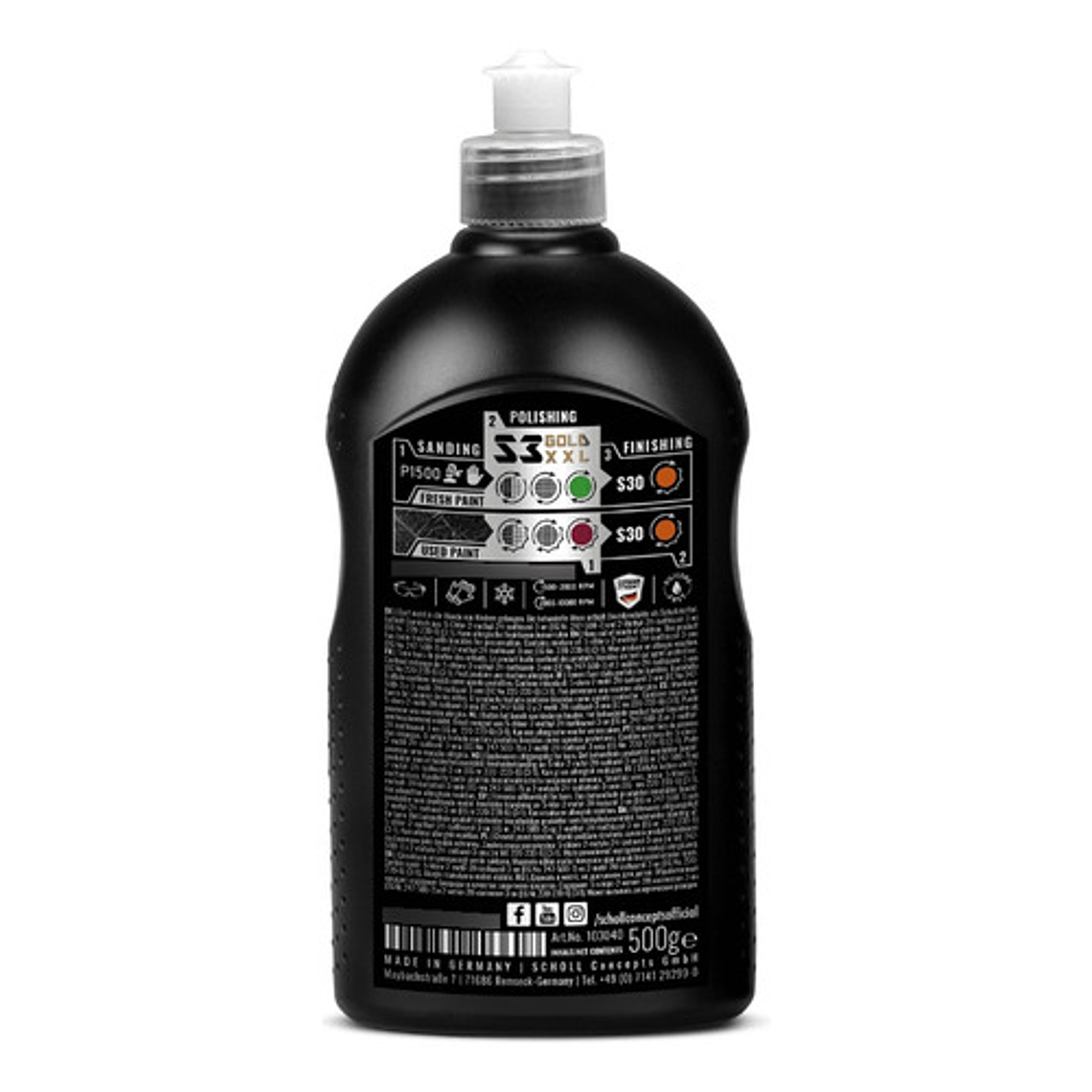 Pulimento Corte Alto Scholl Concepts S3 Gold 500cc 2