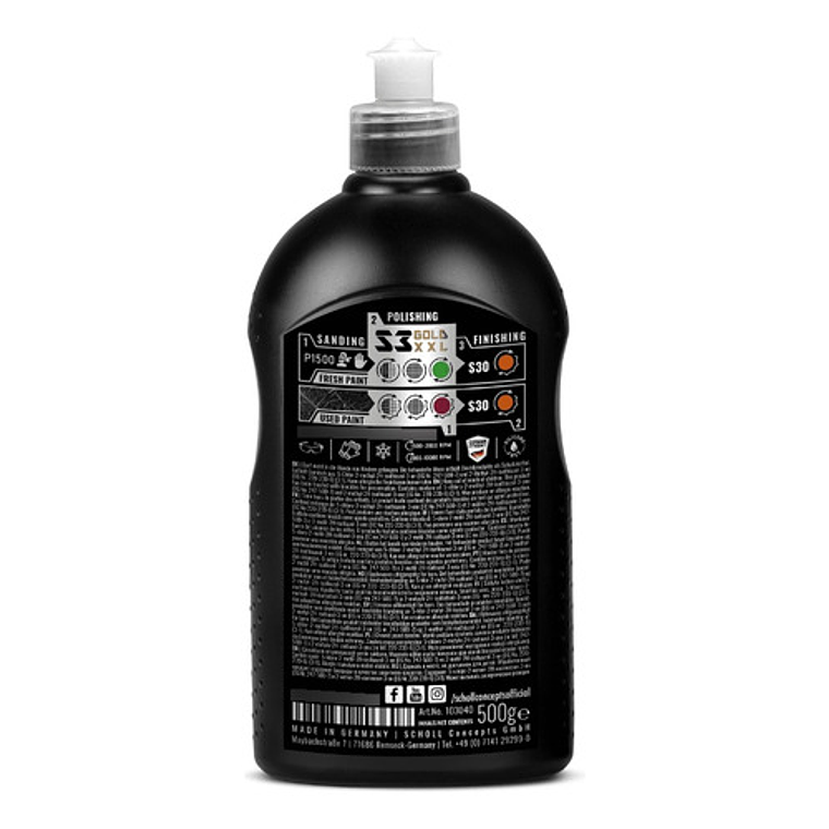 Pulimento Corte Alto Scholl Concepts S3 Gold 500cc 2