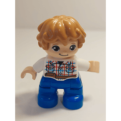 Lego Duplo Figure Boy Jurassic World White Shirt Blue Pants 10879 - USADO