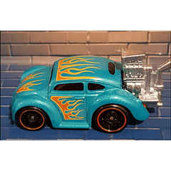 Hot Wheels 2018 #347/365 VOLKSWAGEN BEETLE blue Tooned