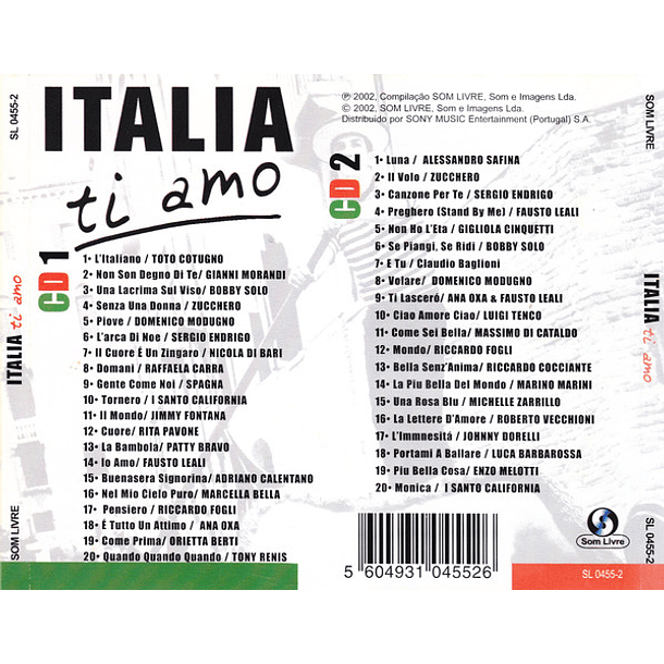 Various ‎– Italia Te Amo USADO 2
