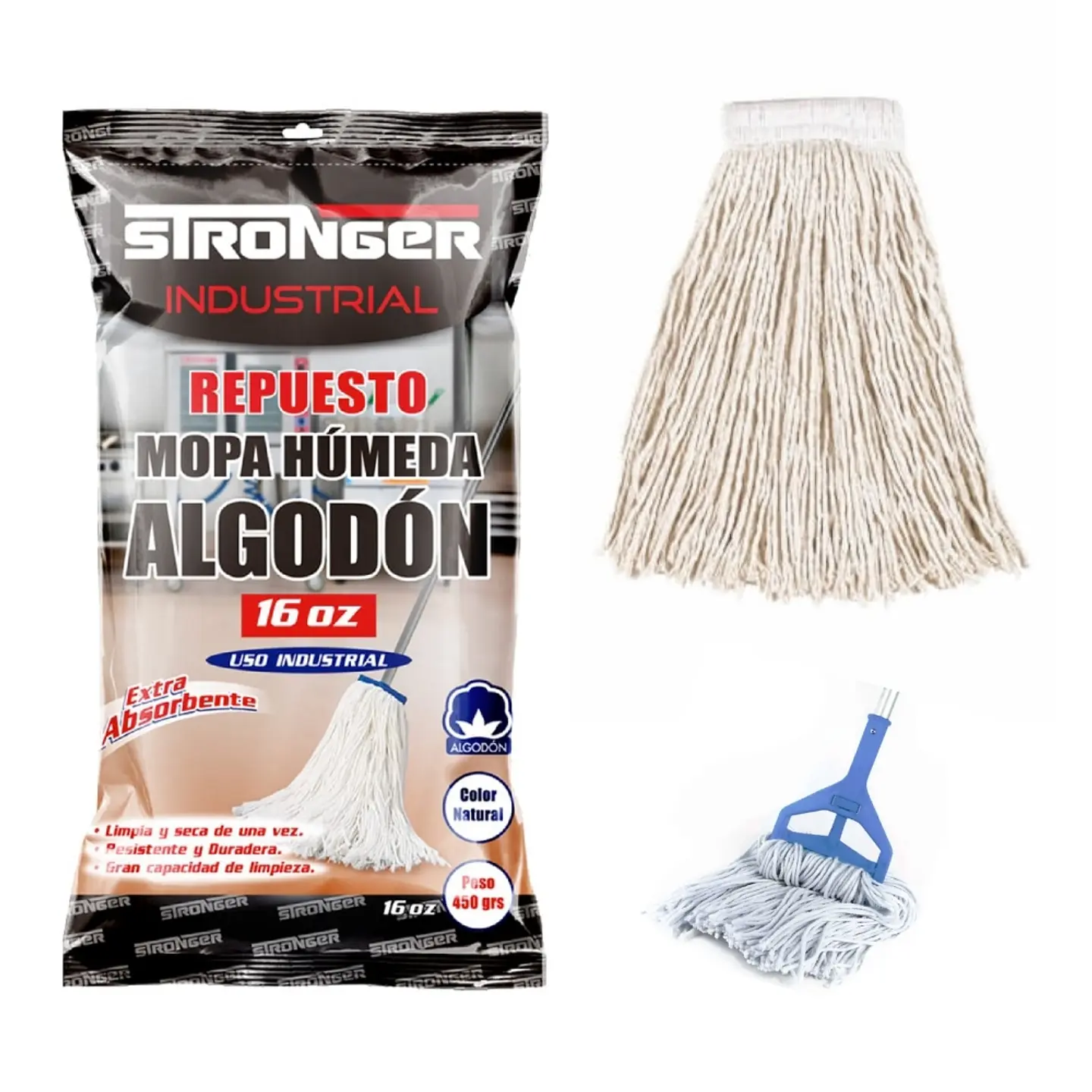 Mopa Humeda Algodón 16 oz 1