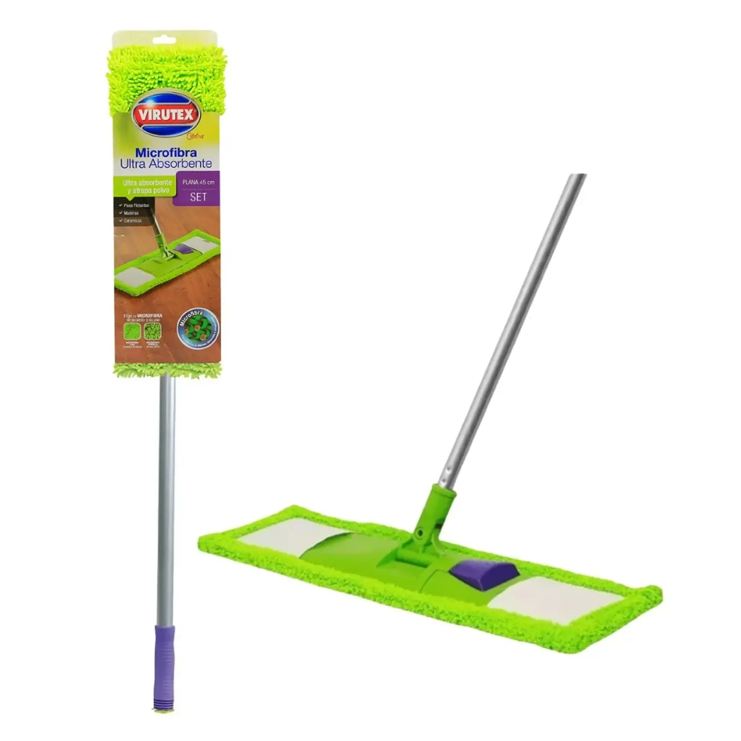 Mopa Plana Microfibra 45 cm c/Mango 1