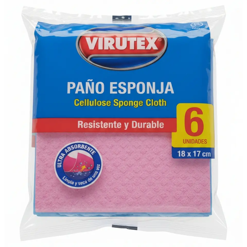 Paño Esponja Ultra Absorbente 6 Un 1